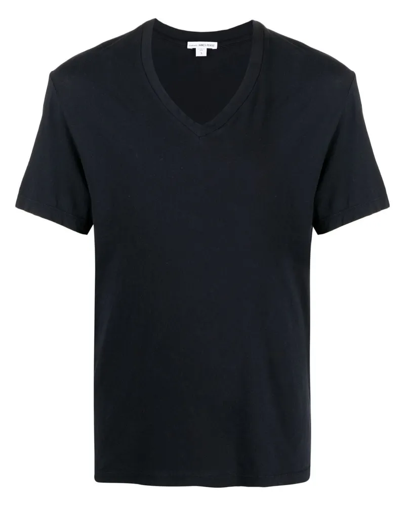 James Perse T-Shirt mit V-Ausschnitt - Blau Blau