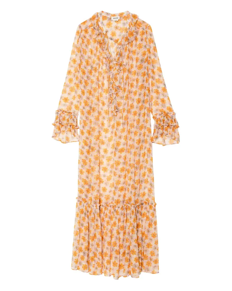 Zadig & Voltaire Ralicel Maxikleid mit Blumen - Nude Nude