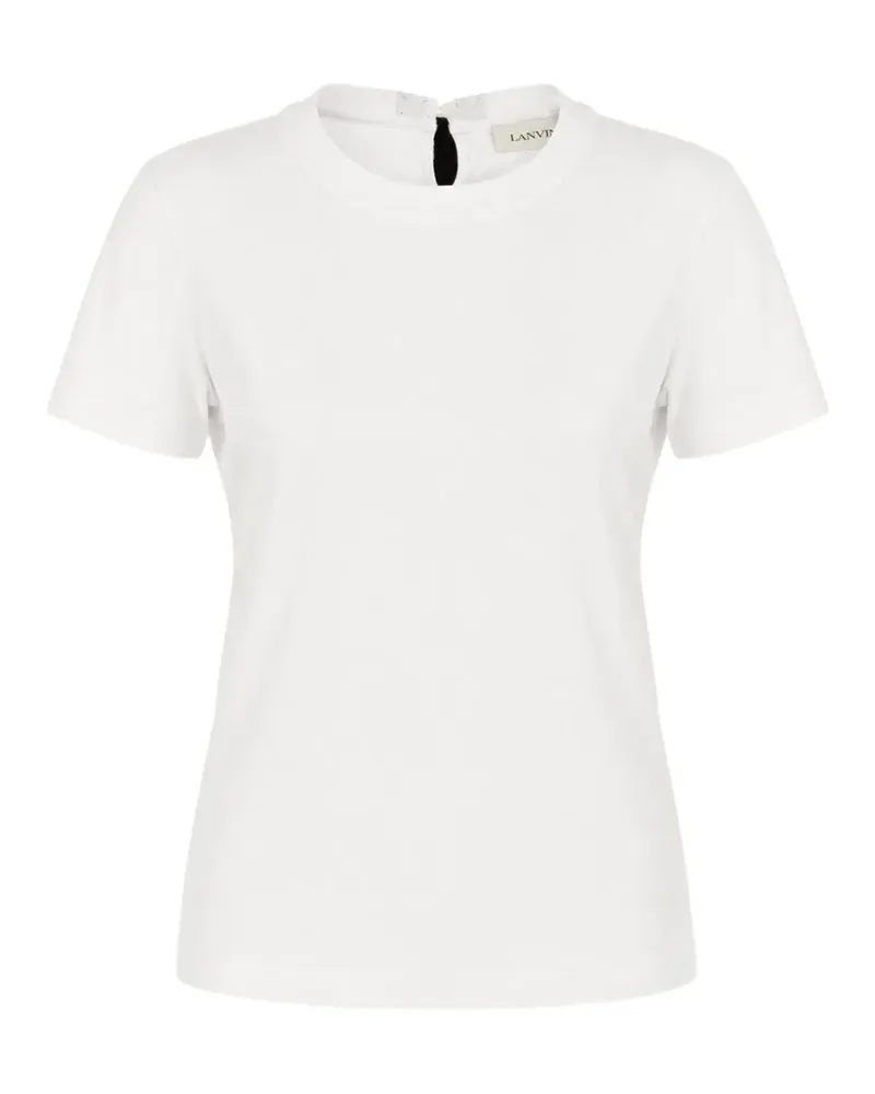 Lanvin grosgrain bow-detail T-shirt - Weiß Weiß