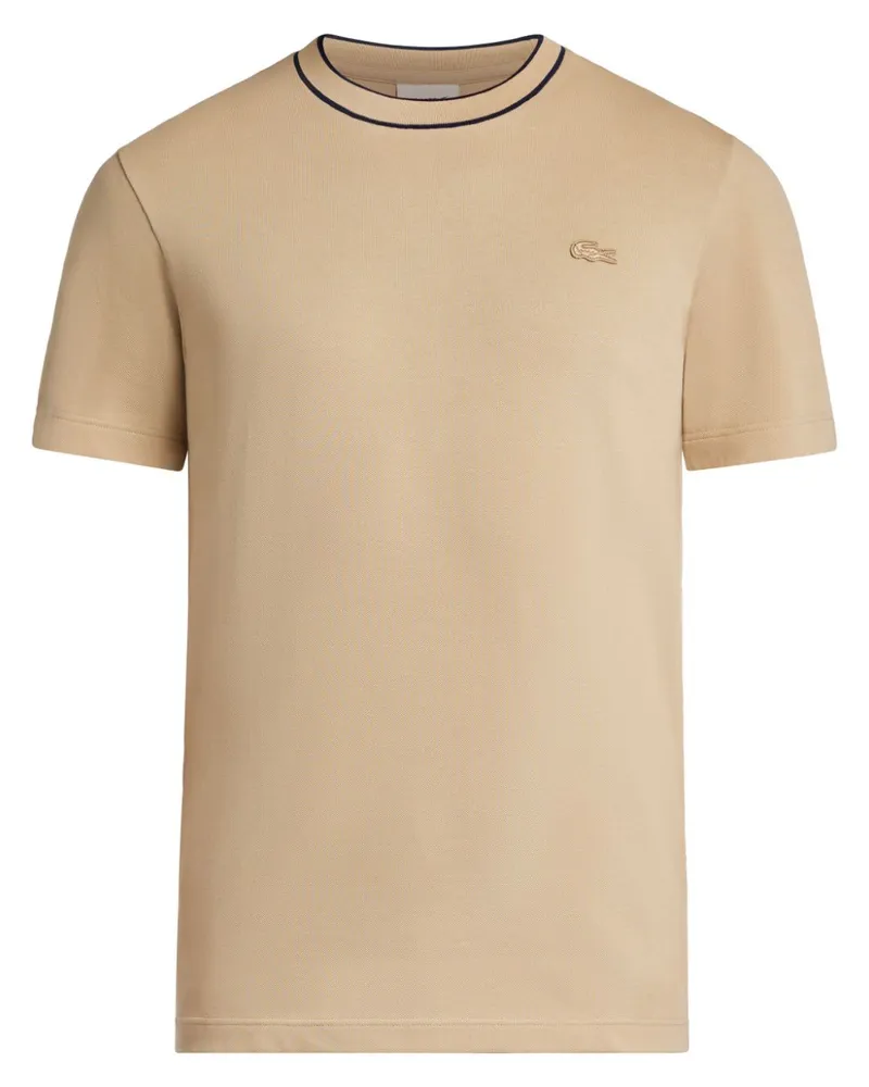 Lacoste T-Shirt mit Logo-Patch - Nude Nude