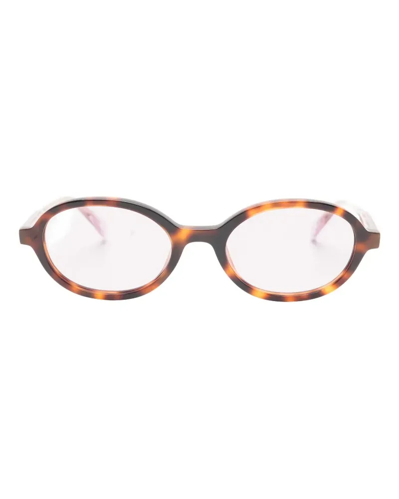 Zadig & Voltaire tortoiseshell-effect oval-frame sunglasses - Braun Braun