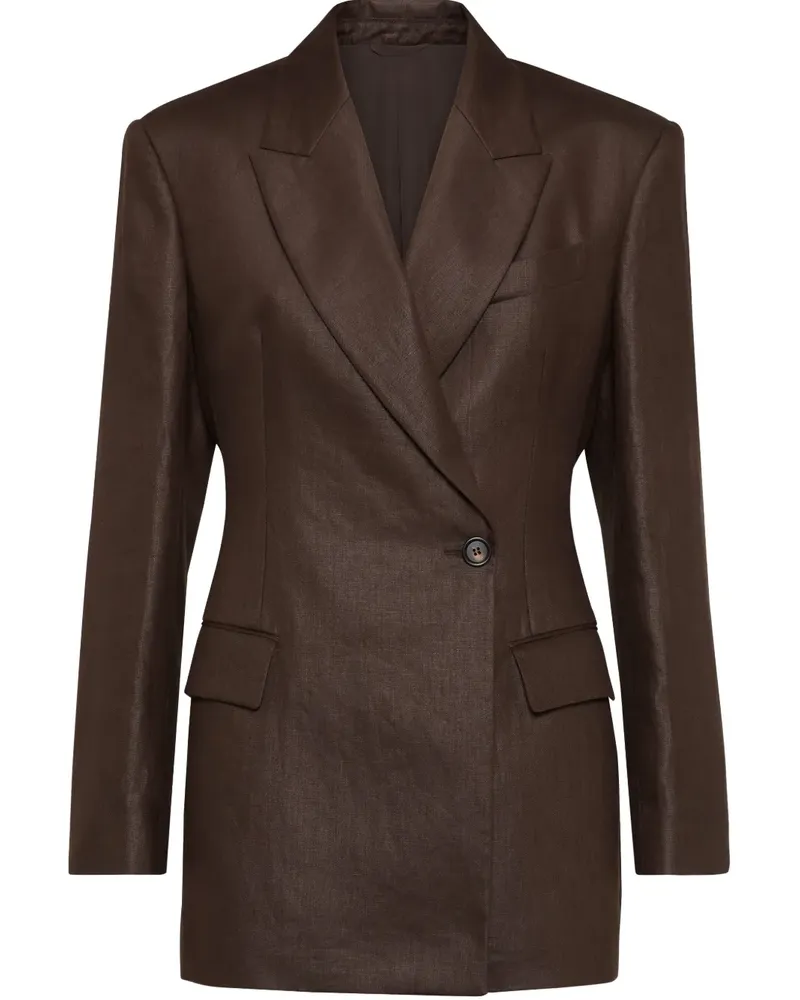 Brunello Cucinelli Doppelreihiges Sakko - Braun Braun