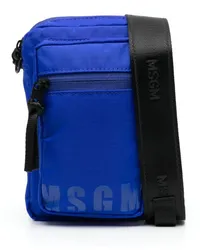 MSGM Kuriertasche mit Logo-Print Blau