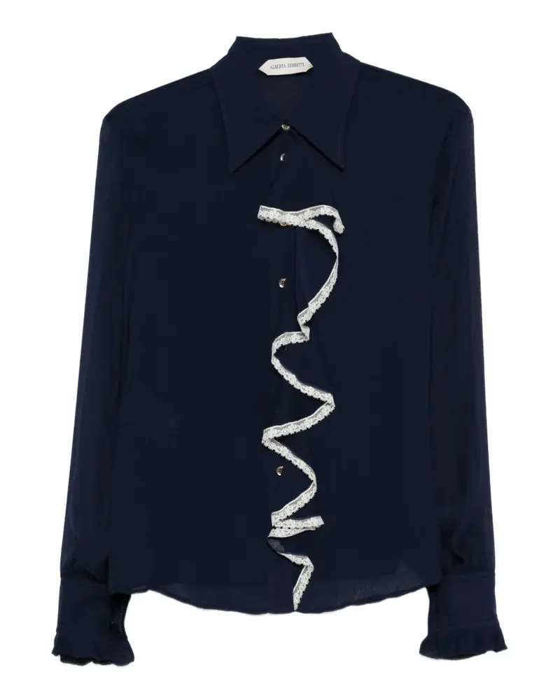 Alberta Ferretti ruffled shirt - Blau Blau