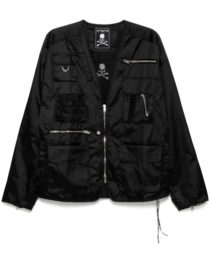 Mastermind World Jacke mit Totenkopf-Print - Schwarz Schwarz