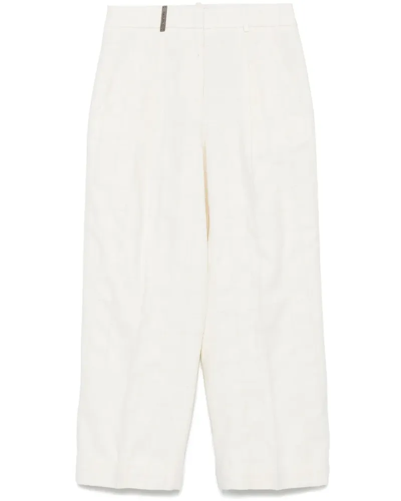 Peserico Hose mit Bouclé-Muster - Weiß Weiß