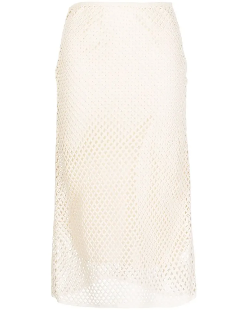 GOEN.J Gestrickter Rock - Weiß Weiß