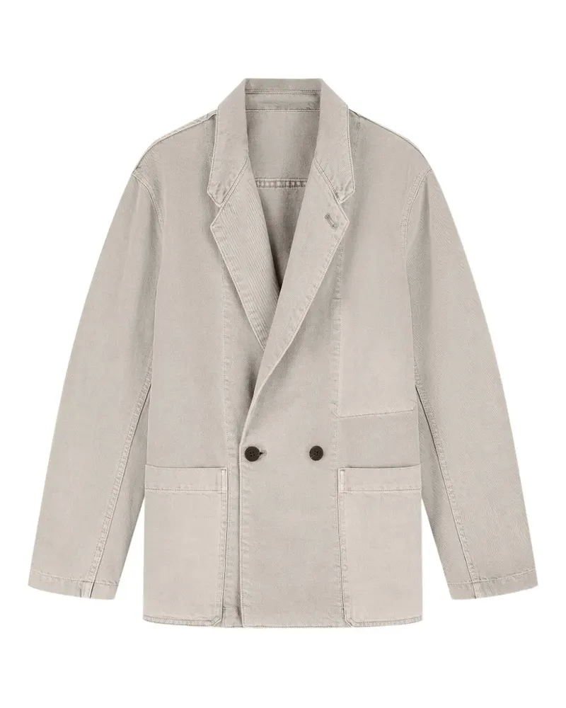 Emporio Armani denim-capsule-collection twill double-breasted blazer - Nude Nude