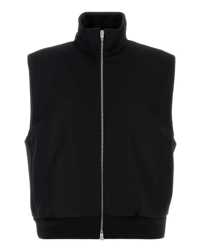 Jil Sander zip-up wool gilet - Schwarz Schwarz