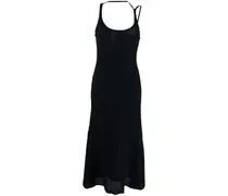 Trägerkleid mit U-Ausschnitt - Schwarz