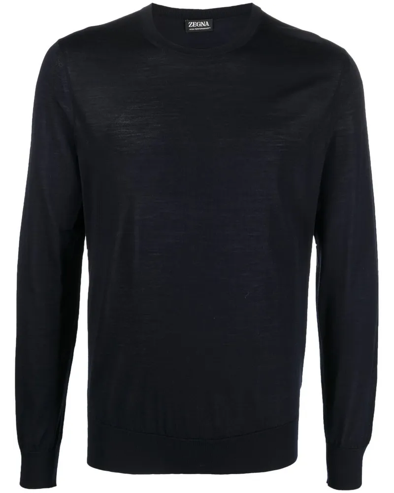 Ermenegildo Zegna Fein gestrickter Pullover - Blau Blau