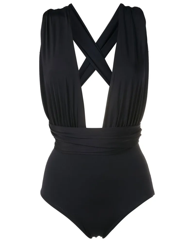 Lenny Niemeyer Geraffter Badeanzug - Schwarz Schwarz