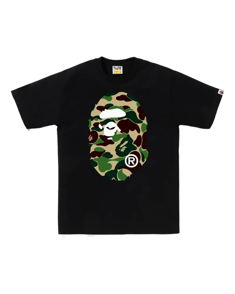BAPE T-Shirt mit Camouflage-Print - Schwarz Schwarz