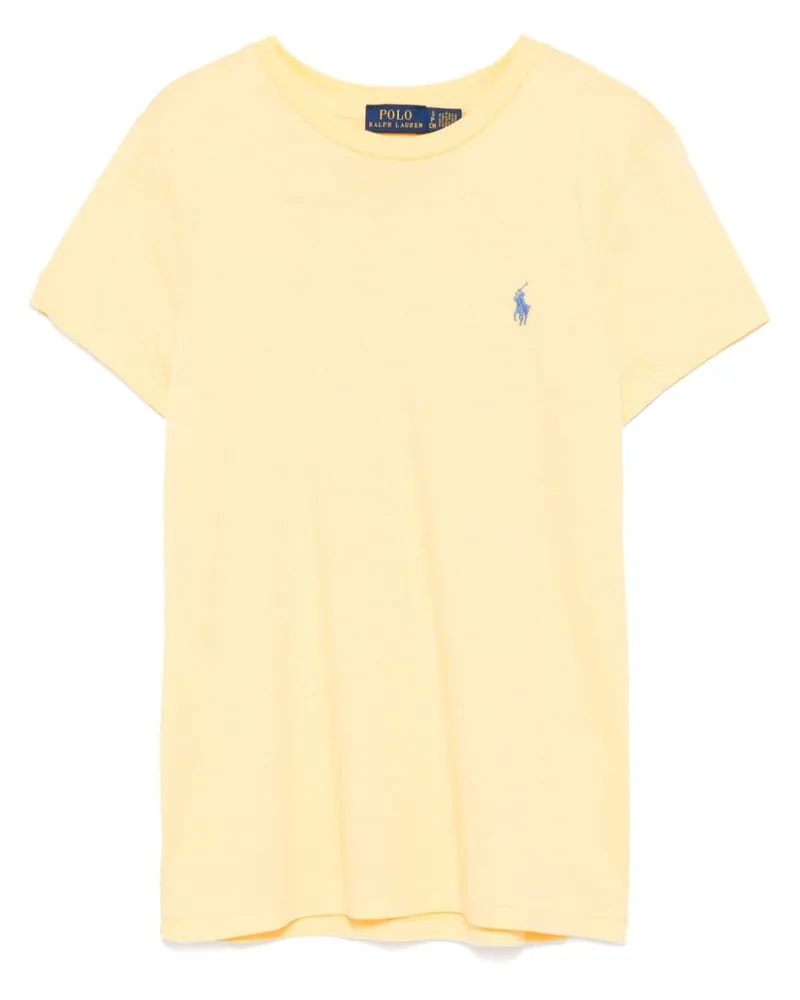 Ralph Lauren T-Shirt mit Polo Pony-Stickerei - Gelb Gelb