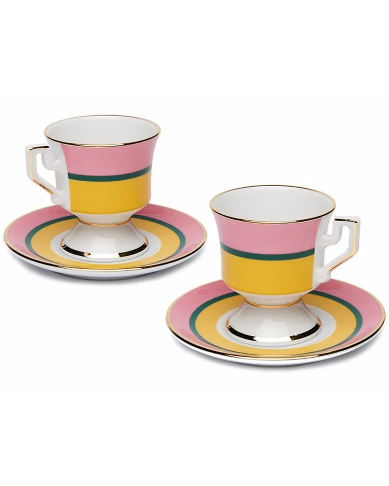 La DoubleJ Set aus zwei Espressotassen - Gelb Gelb