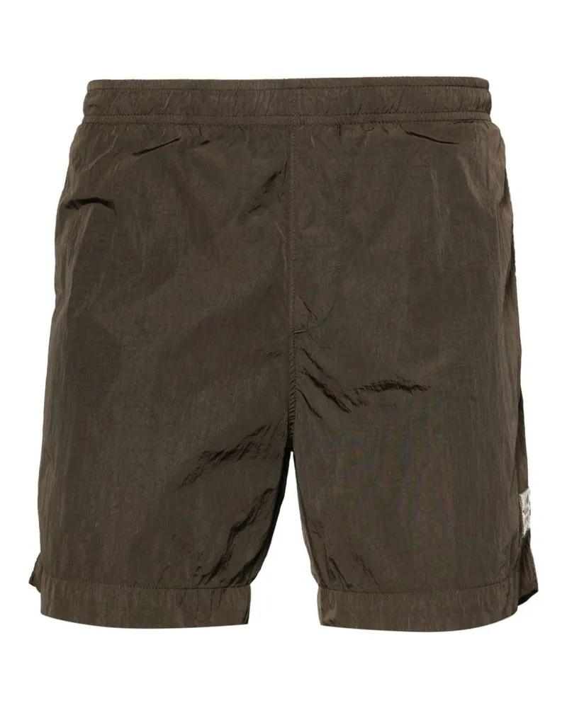 C.P. Company Badeshorts mit Logo-Patch - Grün Grün