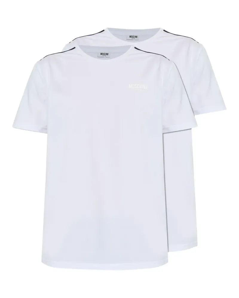 Moschino Set aus zwei Active T-Shirts mit Logo-Print - Weiß Weiß