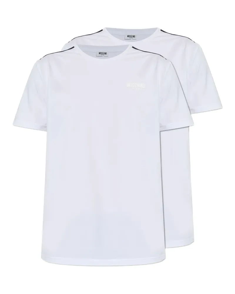 Moschino Set aus zwei Active T-Shirts mit Logo-Print - Weiß Weiß