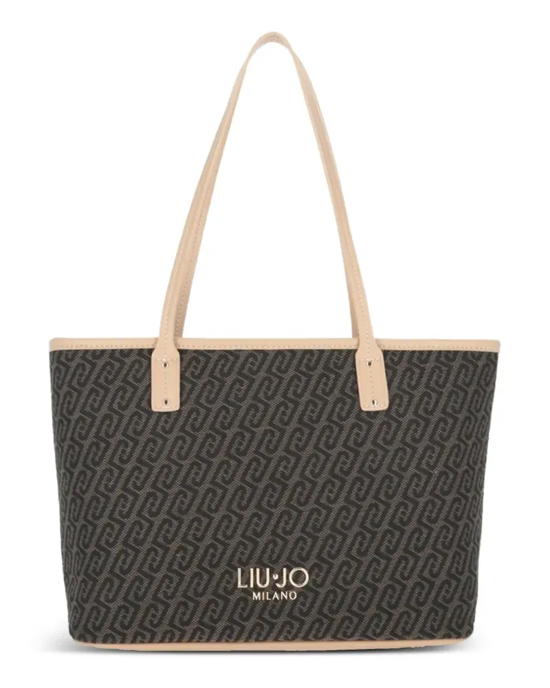 Liu Jo Mittelgroße Jacquard-Schultertasche - Braun Braun