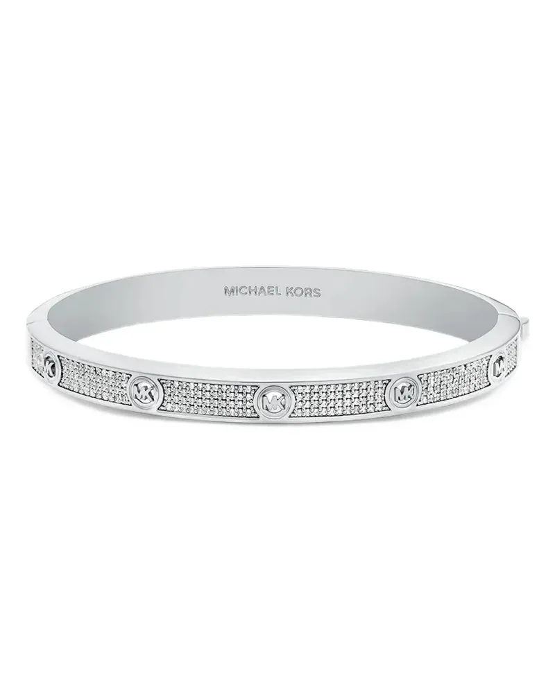 Michael Kors pavé logo stud bangle - Silber Silber