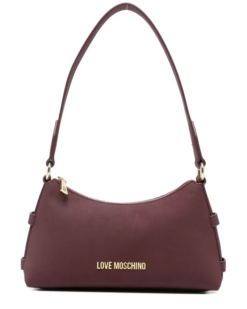 Moschino cutout leather clutch bag - Violett Violett