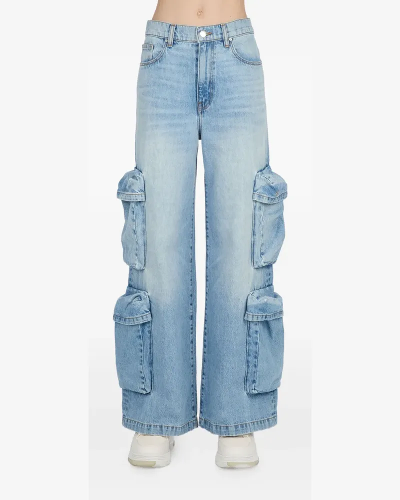 Amiri Wide-Leg-Jeans mit Taschen - Blau Blau