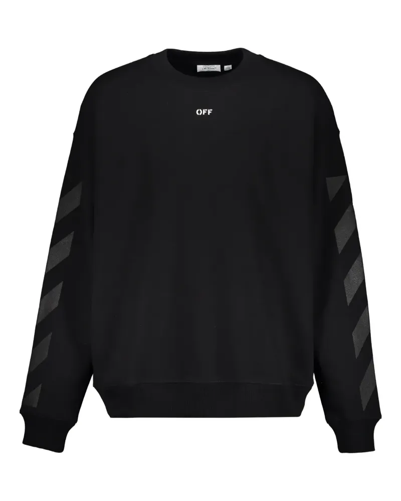 OFF-WHITE chevron long-sleeve sweatshirt - Schwarz Schwarz