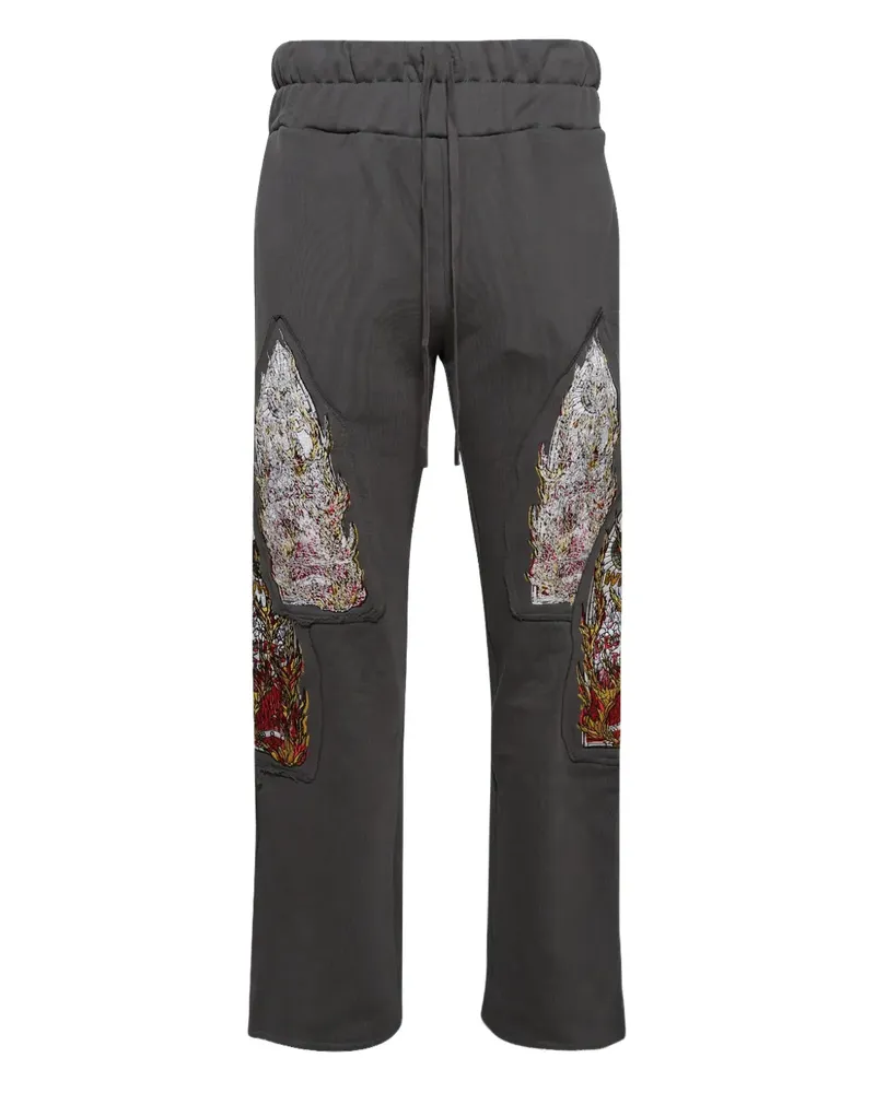 WHO DECIDES WAR Triple Flame Glass Jogginghose - Grau Grau