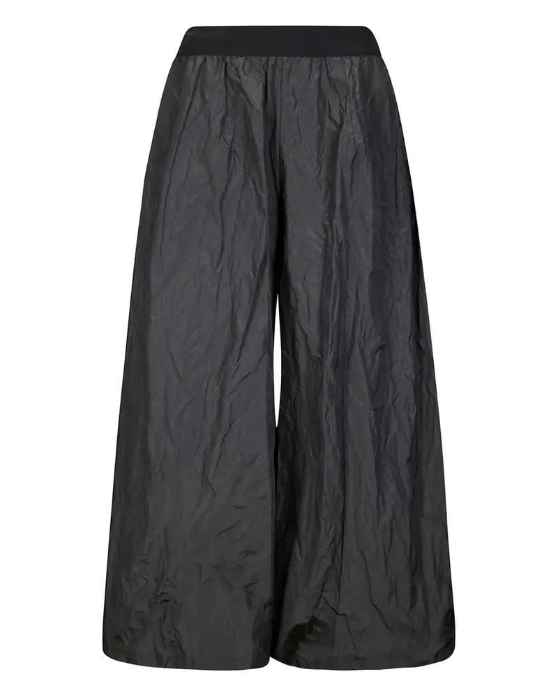 Maria Calderara Palazzohose in Knitteroptik - Schwarz Schwarz