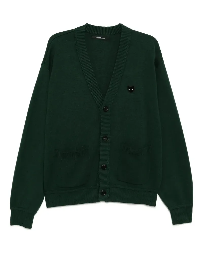 SONGZIO Cardigan mit Katzenstickerei - Grün Grün