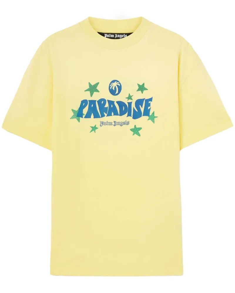 Palm Angels Paradise Palm T-Shirt - Gelb Gelb