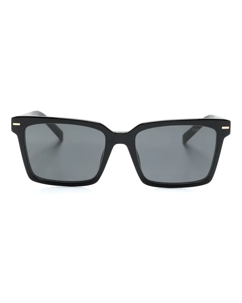 Miu Miu Sonnenbrille mit eckigem Gestell - Schwarz Schwarz