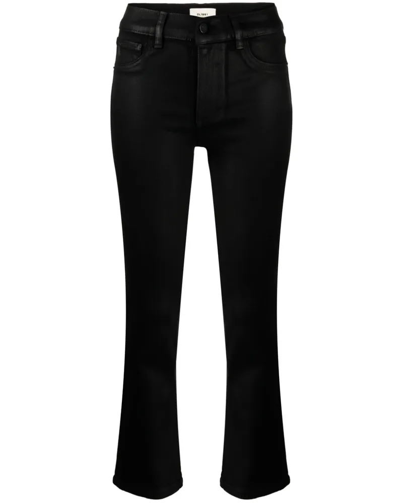 DL1961  Halbhohe Skinny-Jeans Schwarz