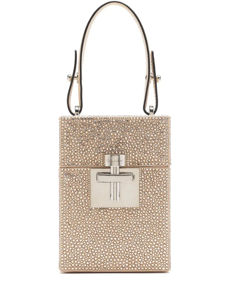 Oscar de la Renta Crystal Pave Alibi Tasche - Nude Nude