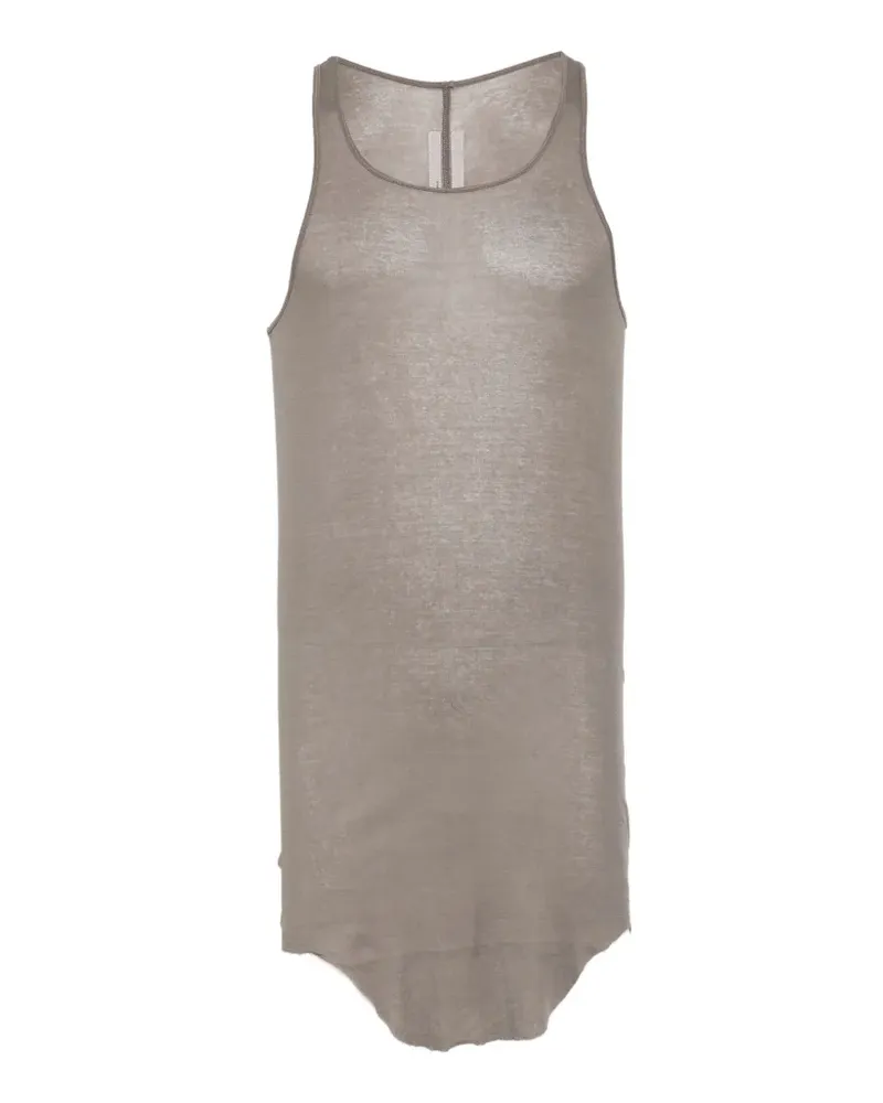 Rick Owens Gerippter Pullunder mit abgerundetem Saum - Grau Grau