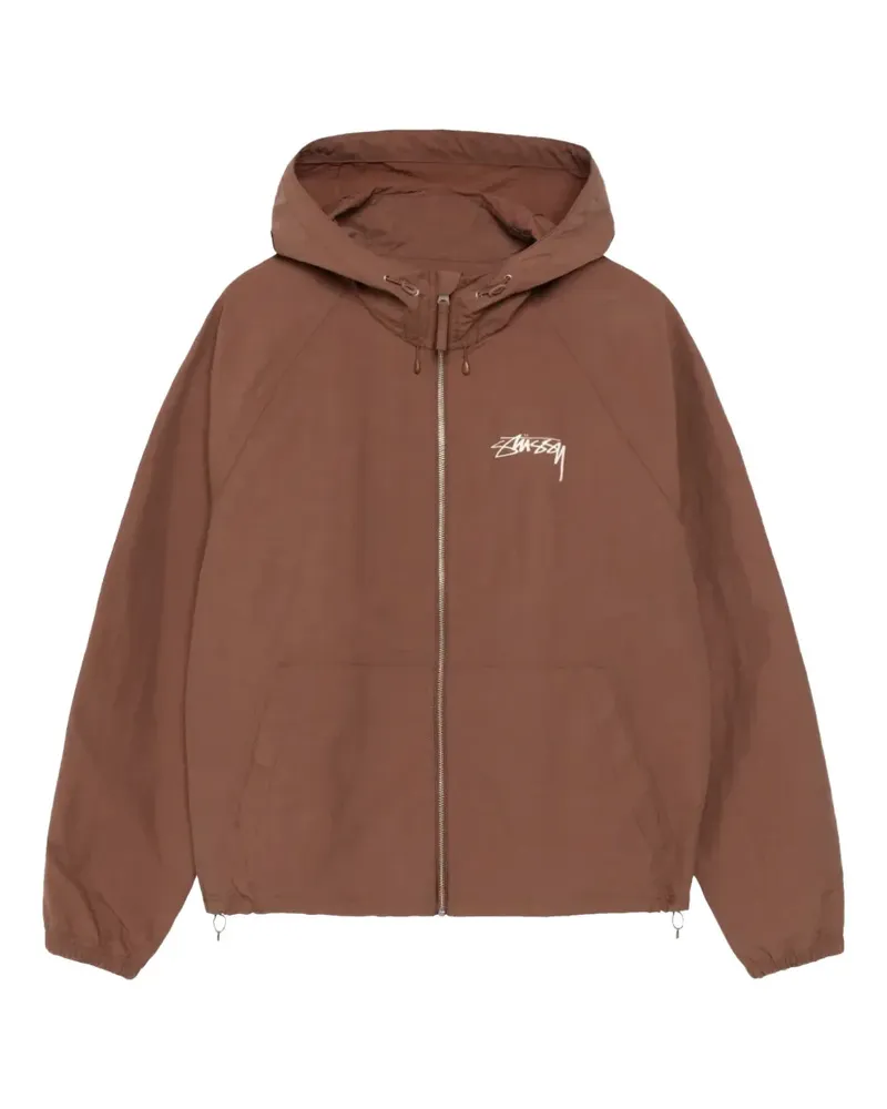 Stüssy Shell-Jacke mit Kapuze - Braun Braun