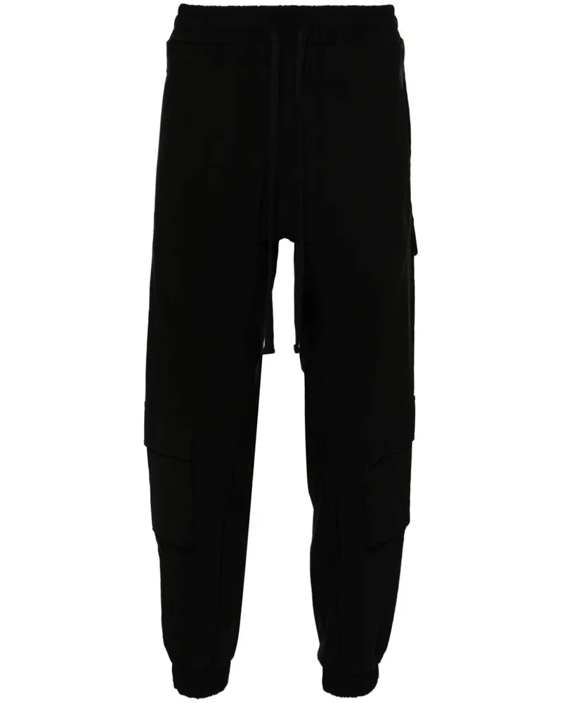 THOM KROM Tapered-Hose mit tiefem Schritt - Schwarz Schwarz