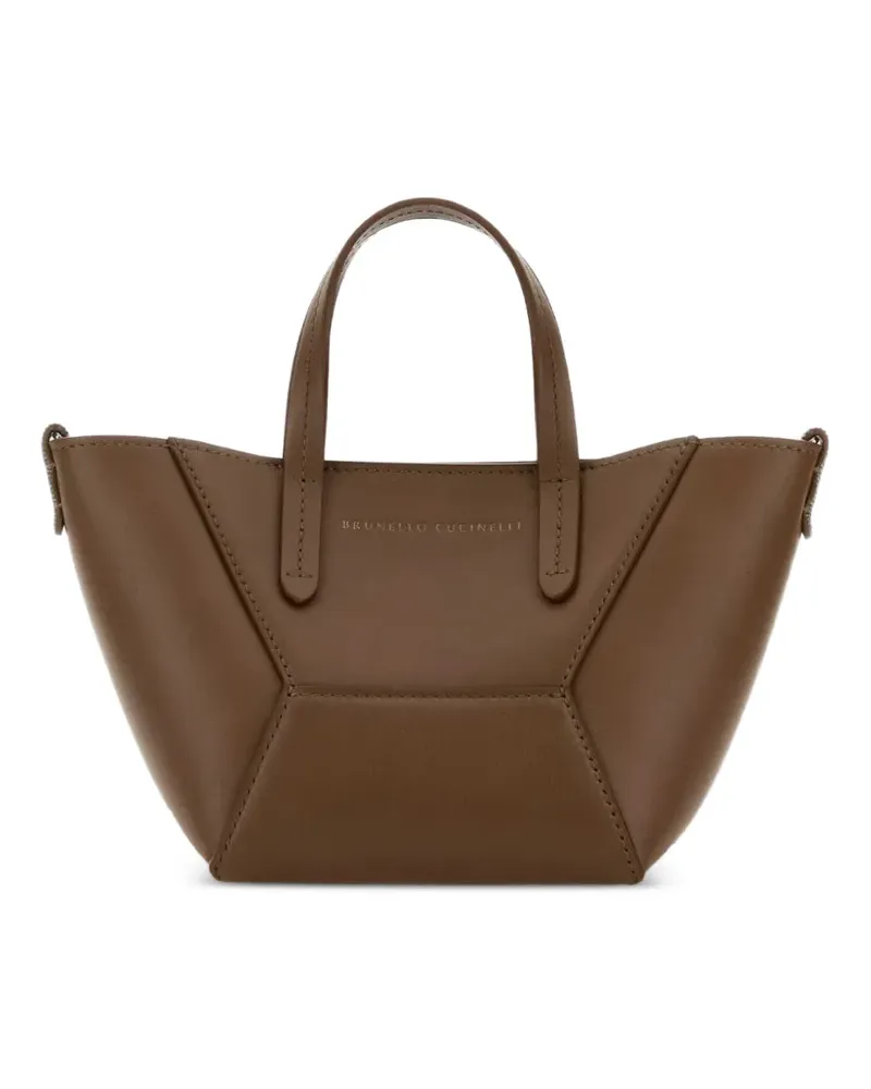 Brunello Cucinelli leather tote bag - Braun Braun