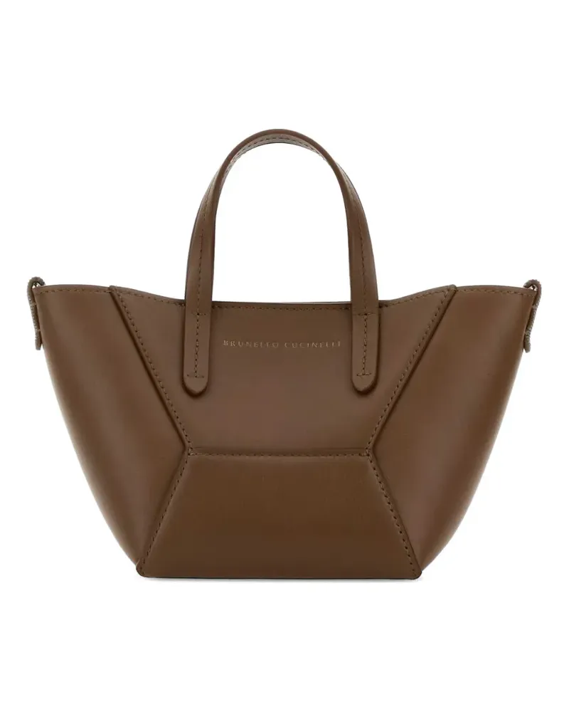Brunello Cucinelli leather tote bag - Braun Braun