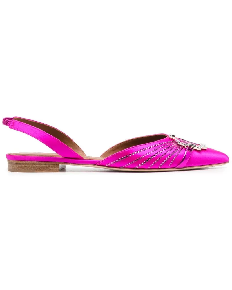 Malone Souliers Ballerinas mit Kristallen - Rosa Rosa