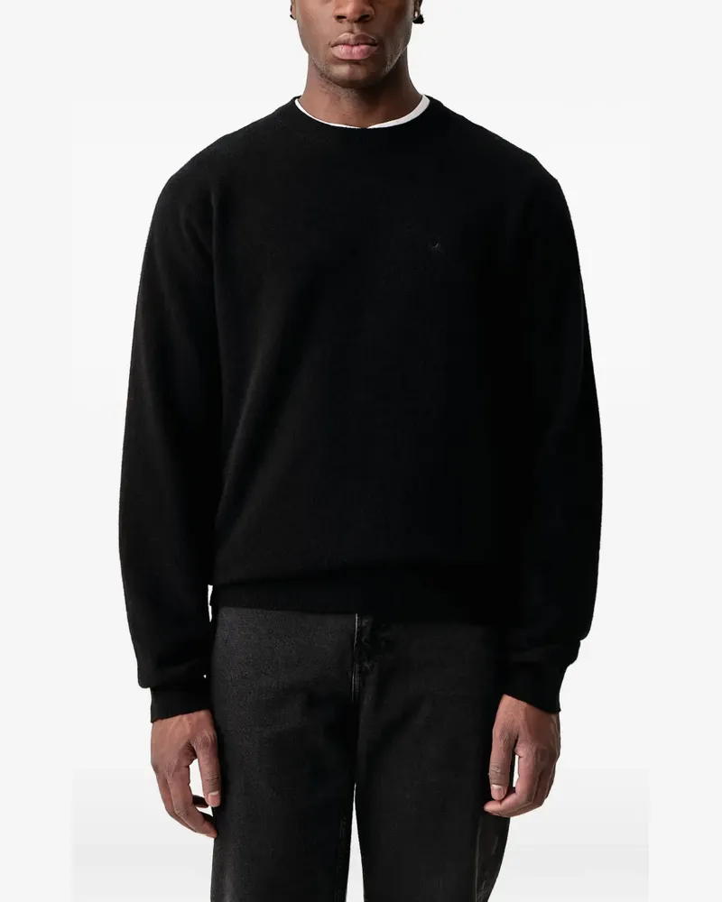 Lindbergh embroidered-logo wool sweater - Schwarz Schwarz