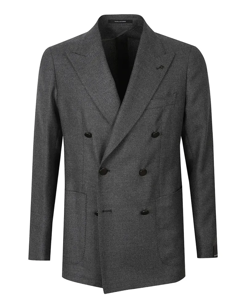 Tagliatore double-breasted peak-lapel coat - Grau Grau