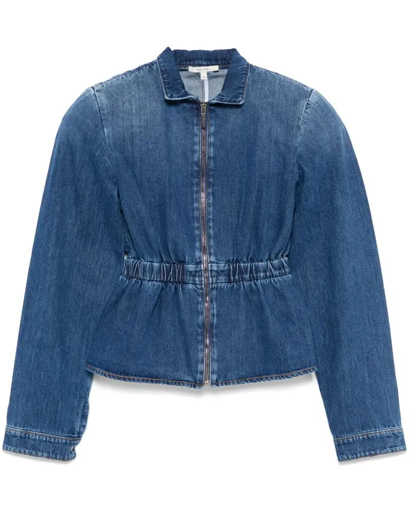 Nensi Dojaka Jeansjacke mit gerafftem Bund - Blau Blau