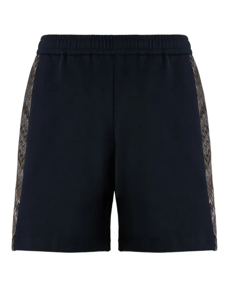Missoni zigzag-insert track shorts - Blau Blau