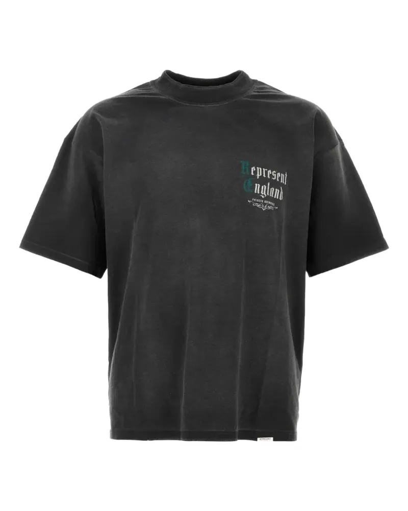 REPRESENT logo-print dropped-shoulder T-shirt - Schwarz Schwarz
