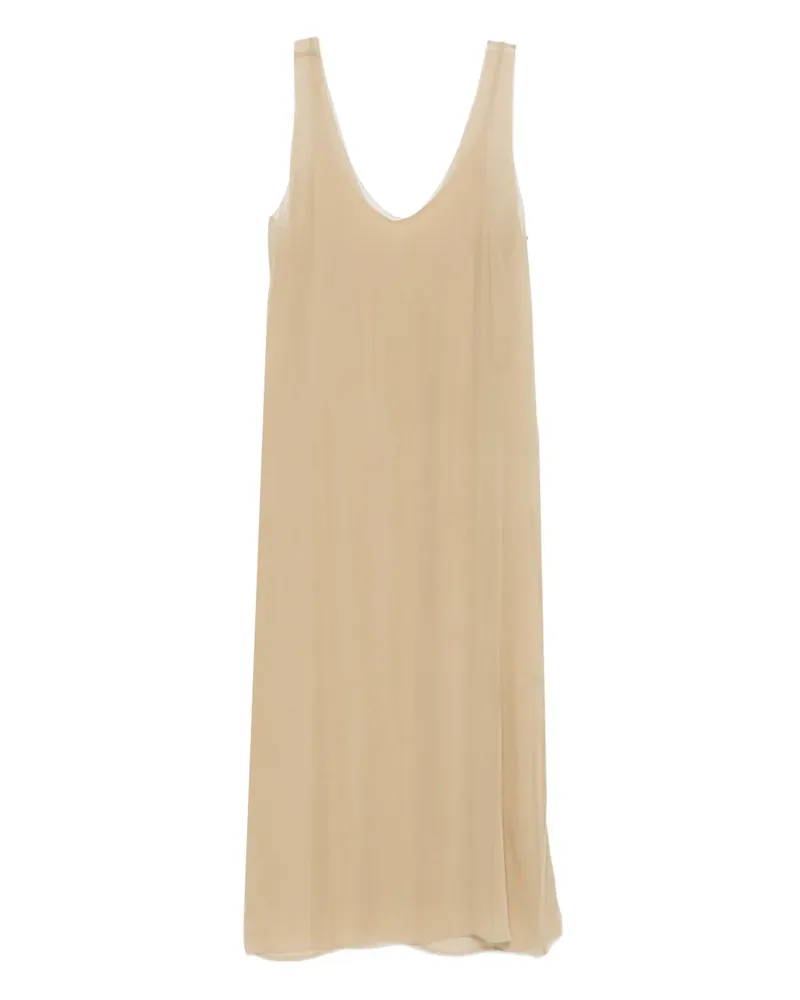 Totême Midikleid mit Spaghettiträgern - Nude Nude