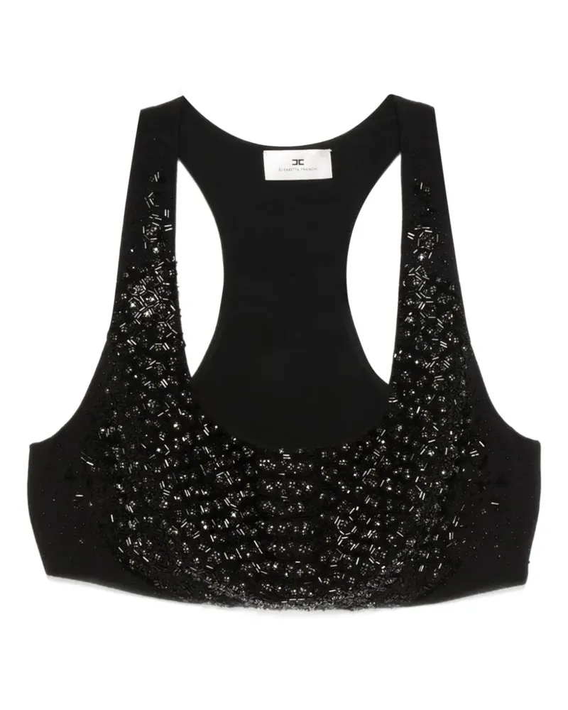 Elisabetta Franchi embellished cropped top - Schwarz Schwarz
