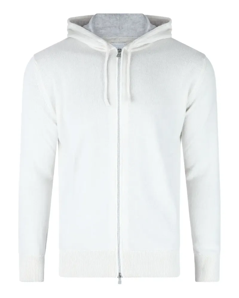 Eleventy Kapuzenjacke aus Kaschmir - Weiß Weiß