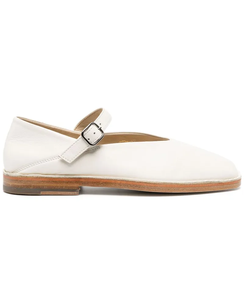 Christophe Lemaire Ballerinas mit eckiger Kappe - Weiß Weiß
