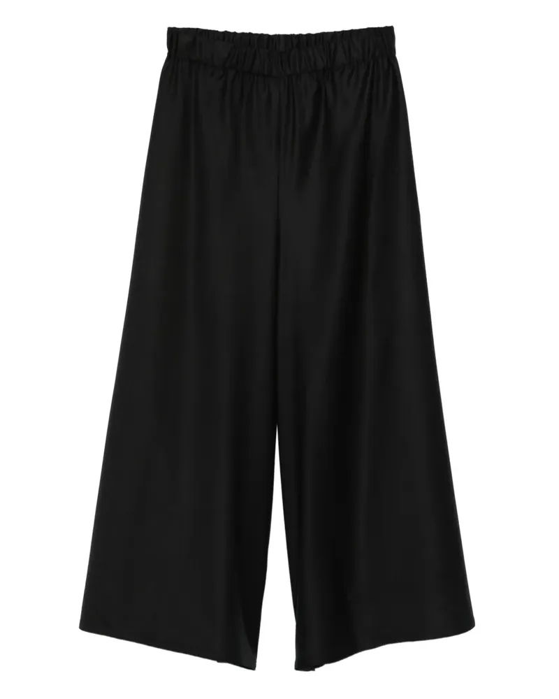 Dušan Gaucho Palazzohose mit elastischem Bund - Schwarz Schwarz
